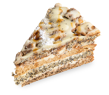 Торт с белым шоколадом и маком