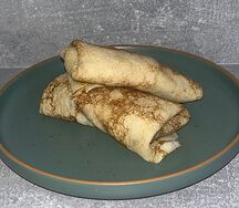Блинчики с курицей и грибами 