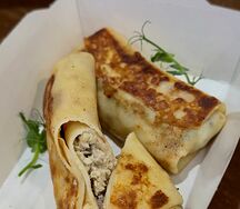 Блинчики с курицей и грибами 