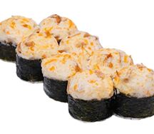 Запеченный с крабом и креветкой