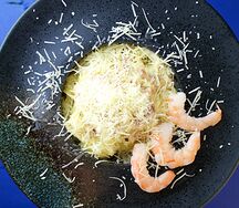 Пенне с креветками