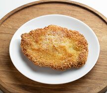 Шницель куриный с макаронами