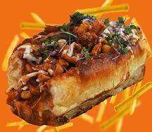 Хот-дог с рваной говядиной