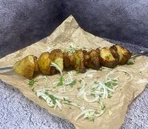 Картофель на тандыре с салом