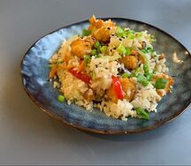 Тайский рис с курицей карри