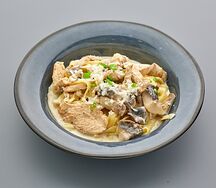 Паста Цыпленок с грибами
