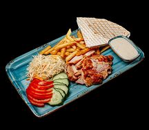 Шаурма с курицей открытая