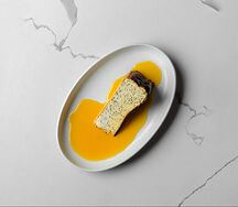 Маковый чизкейк с курдом из маракуйи 