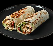 Шаурма с курицей на углях в обычном лаваше
