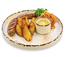 Колбаски мясные с картофелем