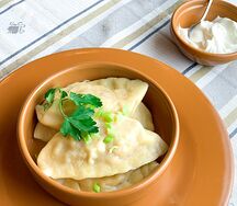 Вареники с картофелем и беконом