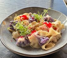 Паста с лососем и цветной капустой
