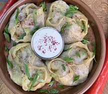 Манты с индейкой и сыром