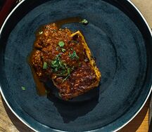 Мясная лазанья с баклажанами