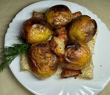 Картошка на мангале с салом
