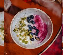 Рисовая каша с голубикой