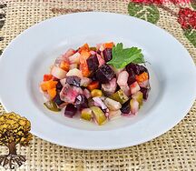 Салат винегрет с сельдью