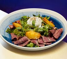 С пастрами из говядины и картофелем
