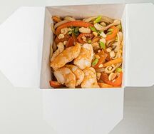 Wok с креветками