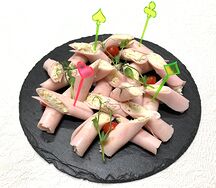 Рулетики из ветчины