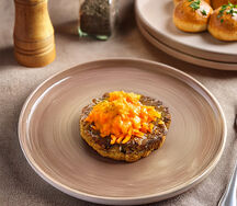 Печеночный оладушек с овощами 