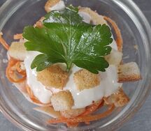 Салат фасоль с курицей