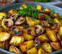 Картофель, жаренный с грибами