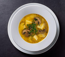С картофелем и грибами