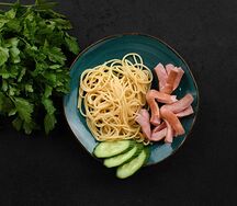 Макароны с сосисками