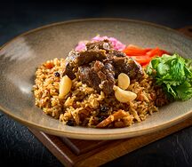 Плов фирменный с бараниной на мангале