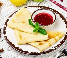 Блинчики яблочные с мёдом