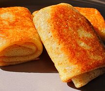 Блины с яблоком и корицей