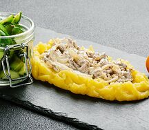 Бефстроганов с картофельным пюре