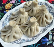 Хинкали с картошкой и грибами