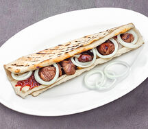 Шашлык в лаваше с курицей