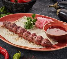 Люля-кебаб из телятины с сыром и грибами 