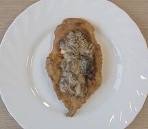 Запечённое куриное филе с грибами 