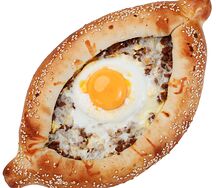 Хачапури по-аджарски с мясом