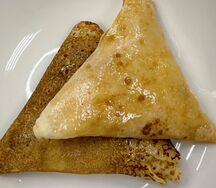 Блины с сыром и ветчиной