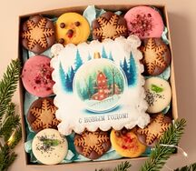 Большой набор шоколада С Новым годом! с пряником и медиантами