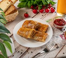 Блинчик с сыром и ветчиной