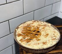 Пирог творожный с черникой