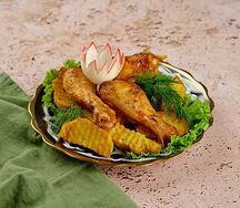 Окорочка с картошкой по-деревенски