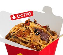 Лапша с кимчи и беконом