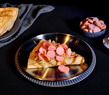 Блин с жареной капустой и колбасками
