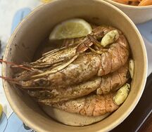 Лангустины, обжаренные в пиве