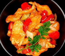 Куриное филе в кисло-сладком соусе 