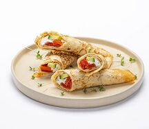 Блины с неркой и кремом фета