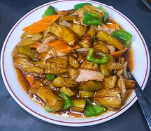 Баклажан с мясом в соусе №317