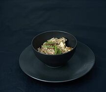 Гречневая каша с пармезаном и грибами